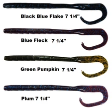 Googan Soft Baits - 7.25" Mondo CurlTail Worm - Choose Colors - 8 Worms Per Pack