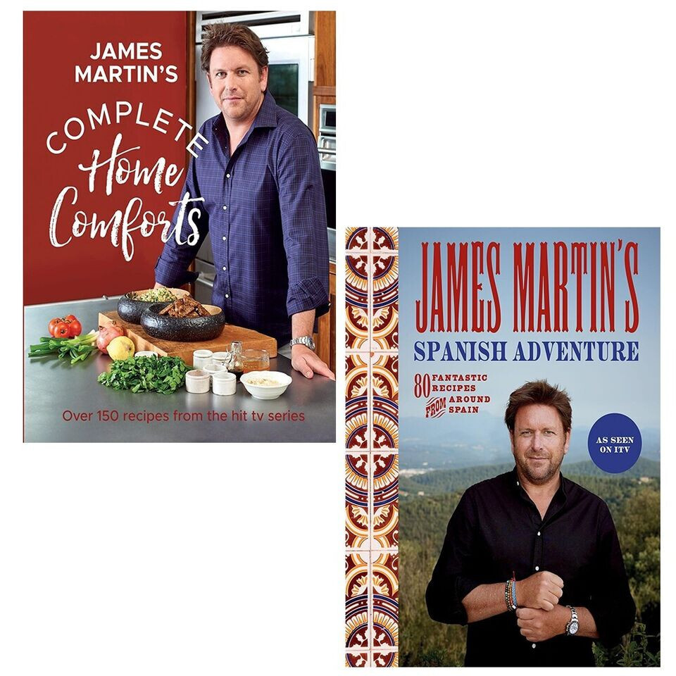 James Martin  2 Books Collection Set Complete Spanish Adventure,Home Comforts