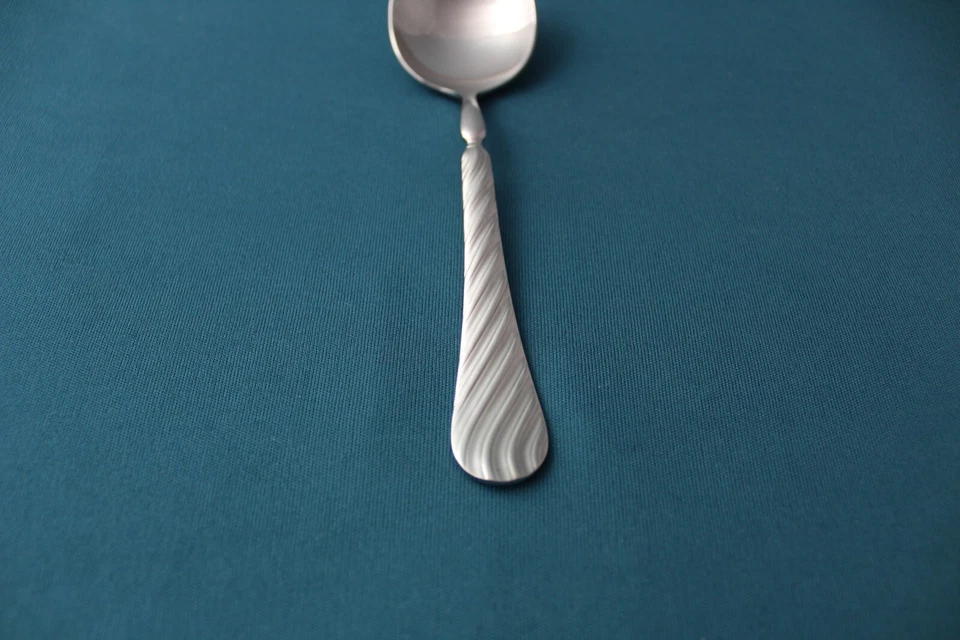 1 cuchara sopera crema redonda Christofle Capricorne LIANE acero inoxidable Francia 6 3/4" Foto 2 de 4