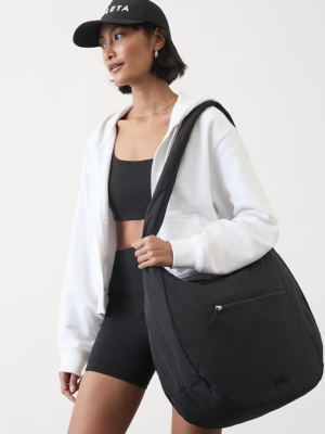 #ad Athleta All About Oversized Crossbody Hobo Bag Black
