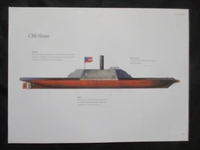 Civil War Confederate Warship Print - CSS NEUSE - FRAME FOR A GIFT - MAN CAVE