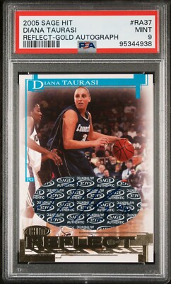 2005 Sage Hit Diana Taurasi RC #RA37 REFLECT GOLD! Autograph PSA 9