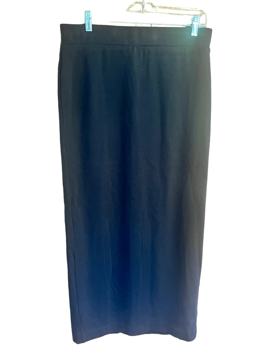Jupe Longue Maxi Femme Joan Vass - Rayures Noires Et Grises - Taille M - Rayon/Spandex - Neuve Sans étiquette