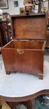 Cherry Burled Wood Chest Asian Style Brass Fittings