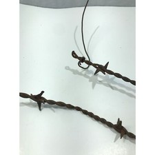 Antique barbed wire, 1878 HB Scutt, H plate wire, 2 piece lot, 10"-12"
