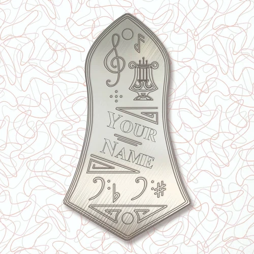 Mono-Plak Historic Gibson-Sized Truss Rod Cover -USA! Custom Engraving - Nickel