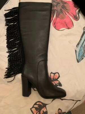 Bottes cuir à franges Kenneth Cole neuve P40,5 - Photo 1/4