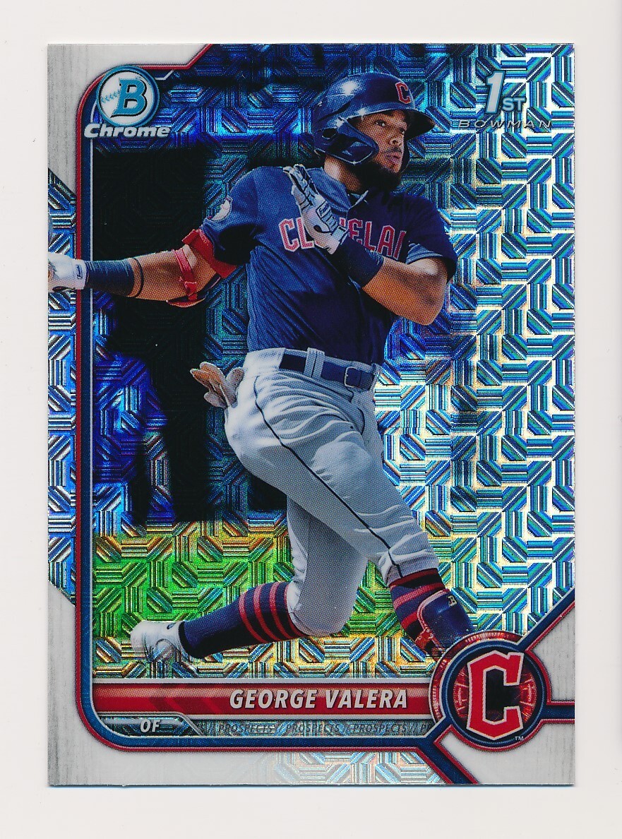 2022 Bowman Chrome Mega Mojo Refractor BCP-22 George Valera Cleveland Guardians