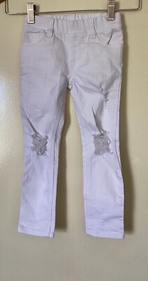 NEW KIDS BEAU HUDSON WHITE SKINNY DISTRESSED DENIM JEANS SIZE 4