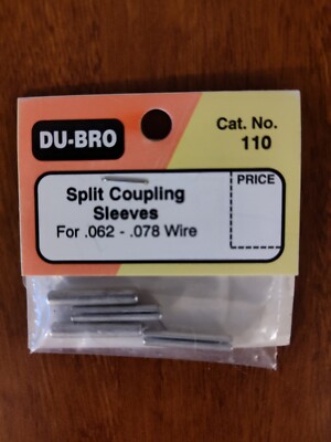 DuBro Split Coupling Sleeves .062 - .078 Wire # 110