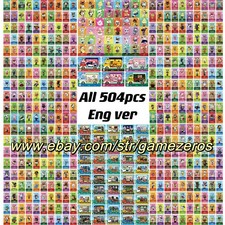 Animal Crossing NFC Cards All 504pcs Mini Cards Switch/Switch Lite