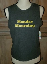 Jenni Monday Mourning Lounge Sleep Gray Tank Shirt Loungwear Medium NWT *S24