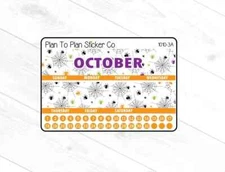 1010-3C~~October 8.5X11 Monthly View Planner Stickers.
