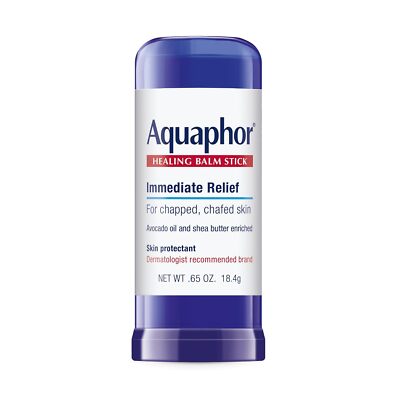 Aquaphor Healing Balm Stick Skin Protectant, Avocado Oil, Shea Butter 0.65 Oz