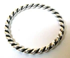 Handmade 925 Sterling Silver Band 2 mm Twisted Rope Thumb Midi Stacking Ring H-U