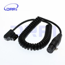 D-Tap Male to Female 4Pin XLR Coiled Cable for V Mount Battery/Sony F5