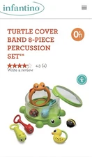 Infantino Turtle cover band -8 piece percussion set. Age 0+.  In good condition.