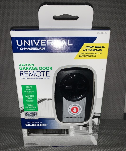 Chamberlain KLIK3USS Universal Garage Door Remote Silver for sale