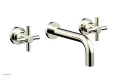 Phylrich 134/015 Satin Nickel Wall Lavatory Set Cross Handles