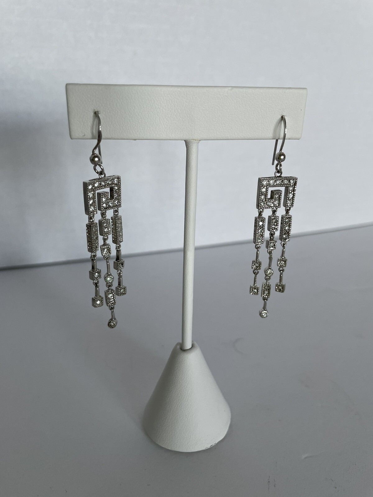 Lab Created Diamond Drop Dangle 925 Sterling Silv… - image 5