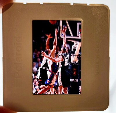 1999 NBA FINALS RARE ORIGINAL NEGATIVE FILM SLIDE ALLAN HOUSTON TIM DUNCAN SPURS