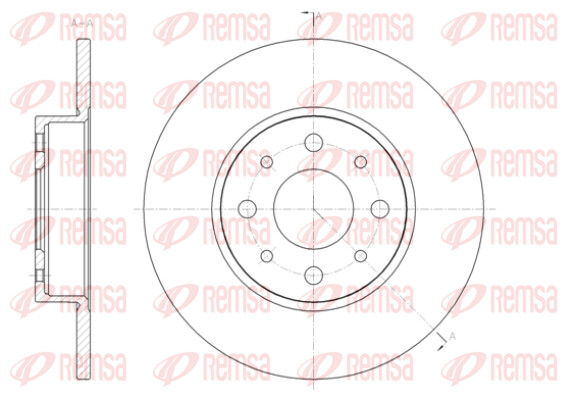 Remsa 2X Bremsscheibe Hinten Ø251 Mm Voll FüR Alfa Romeo Mito 955 1.4 955_ 1.3-image
