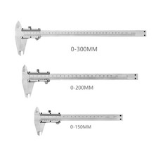 Vernier Caliper 150/200/300mm Gauge Ruler Carbon Steel Micrometer Measuring Tool