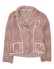 Street One Womens 3 Button Blazer Jacket Uk 14 Medium  Red Flecked Acrylic Dh02