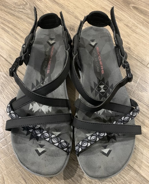 skechers reggae sandals memory foam