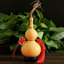 1X Natural Gourd Wine Water Bottle Feng Shui Calabash Pendant Ornament Decor