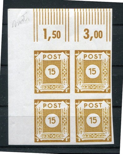 SBZ 47b Corner Edge Block MNH Unstamped BPP (B0537