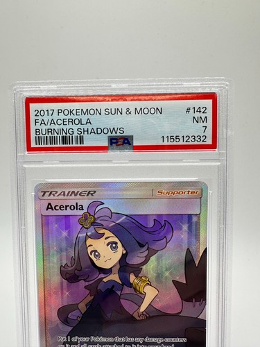 2017 Pokemon Sun & Moon Burning Shadows: Acerola #142 - PSA 7 - Bild 2 von 11