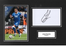 James Tavernier firmato 12x8 foto display Rangers memorabilia autografo certificato di autenticità