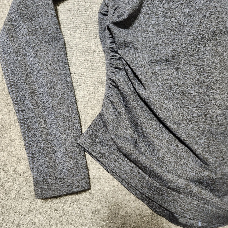 Figs Maternity Seamless Shirt Womens XS Heathered Blue Long Sleeve Underscrub - Image 3 of 4