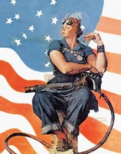 Rosie the Riveter by Norman Rockwell ART Home Decor
