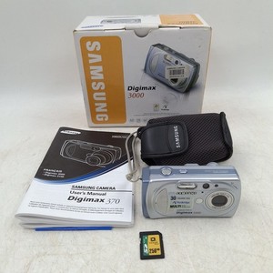 Samsung Digital Camera Digimax 3000 3.2MP Blue Tested Boxed