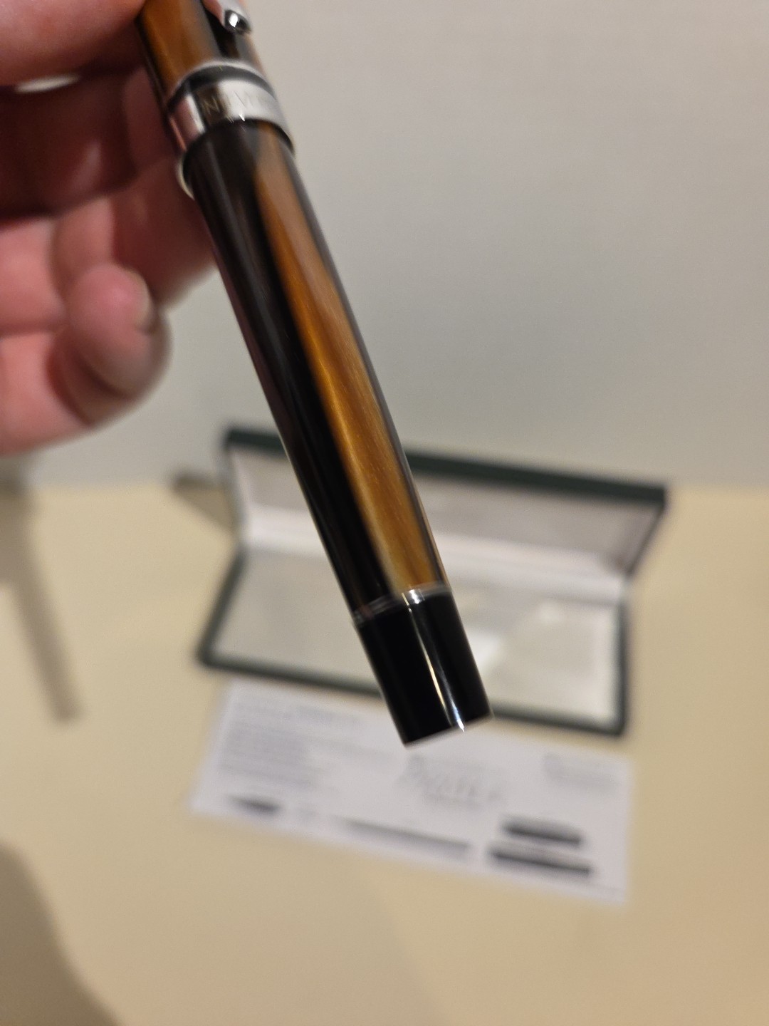 Monteverde Prima Fountain Pen Tiger Eye New In Box Papers Working Beautiful Cond