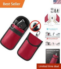 Upgraded Faraday Bag for Key Fob 2 Pack , Faraday Key Fob Protector Ca