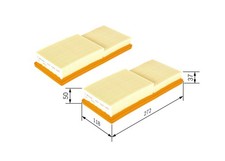 BOSCH 2x Luftfilter 1 457 433 049/2x Filtereinsatz für MERCEDES SLK R170 320 170 BOSCH 2x Luftfilter 1 457 433 049/2x Filtereinsatz für MERCEDES SLK R170 320 170