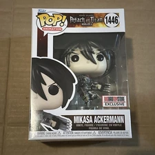 Funko POP! Attack on Titan Mikasa (Metallic) #1446 Bigbadtoystore Ex +Protector