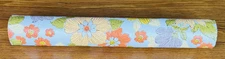 VINTAGE 1960s 1970s FLORAL WALLPAPER Partial Roll 21" Yellow Orange Green White