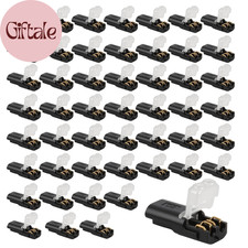 50 Pcs Double Wire Plug in Connector, 2 Pin Low Voltage LED Light Strip Connecto