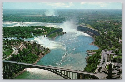 Aerial View of Niagara Falls Photochrome Postcard MS-58 Made in U.S.A.
