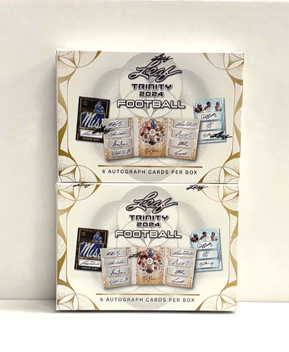 2024 Leaf Trinity Football 6 Autos Factory Sealed Hobby Box Lot of 2 - Bild 3 von 3