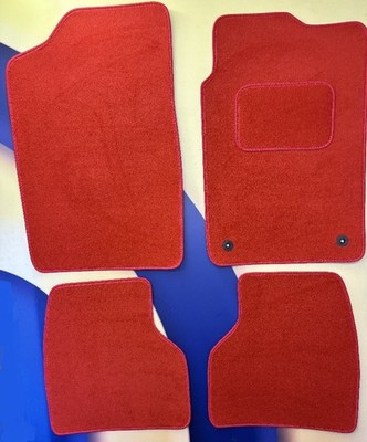 Car Mats To Fit PEUGEOT 205 & GTi 1983-1998 BRIGHT RED Carpet + 2 CLIPS
