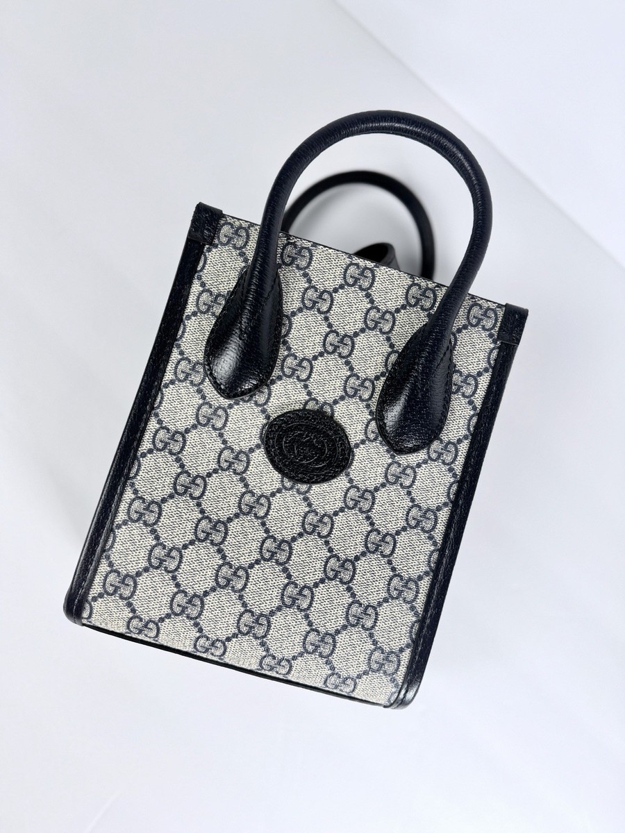バッグ GUCCI INTERLOCKING ENAMEL TOTE HAND BAG Gucci Interlocking G Patch Tote GG Coated Canvas Mini | eBay