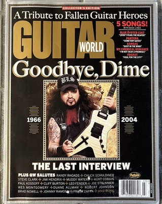 Guitar World Magazine March 2005 Dimebag Darrell Last Interview Tribute Pantera