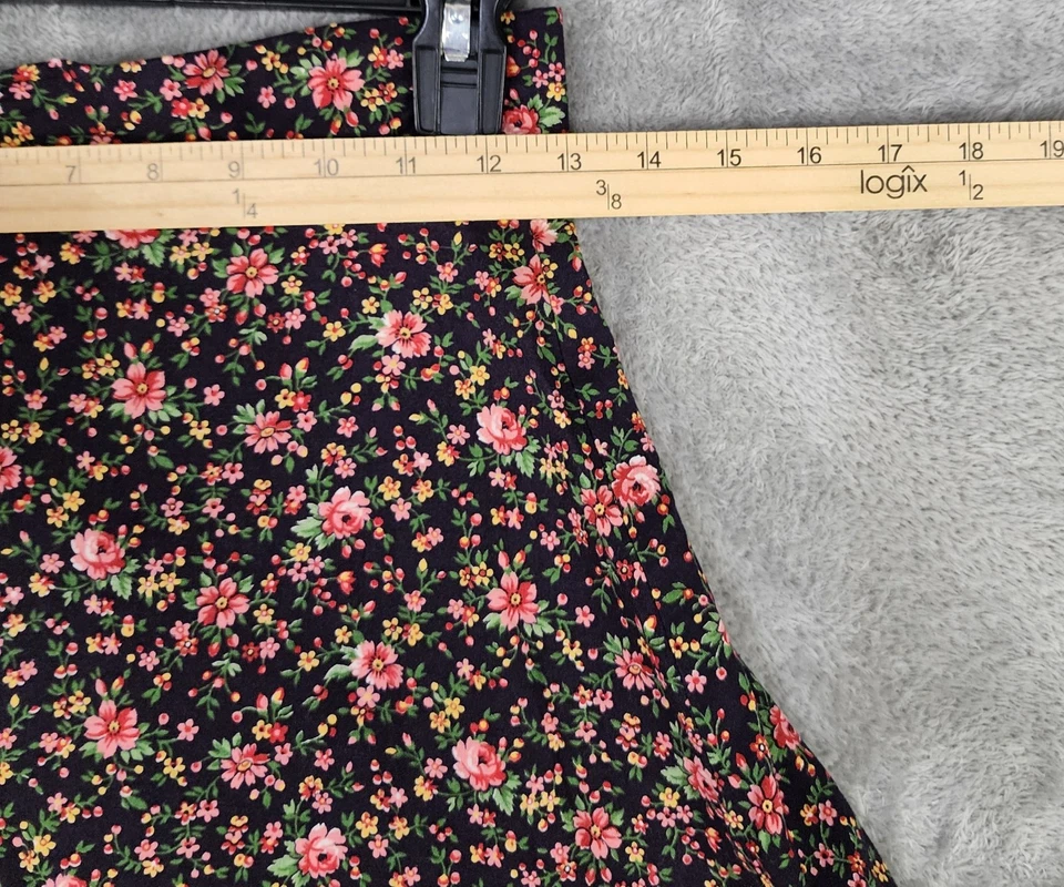 Vintage Skirt Womens XS/ S Multicolor Floral Lace Crochet 70s Prairie Midi - Image 3 of 4