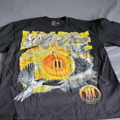 Evil Vice x MI Vice Art Graphic Print Men's Black Cotton T-Shirt XL
