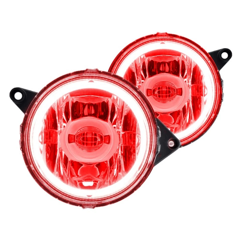 LED Fog Lights Halo Ring Lights Red For 2013-2014 Ford Mustang GT Foto 2 de 4